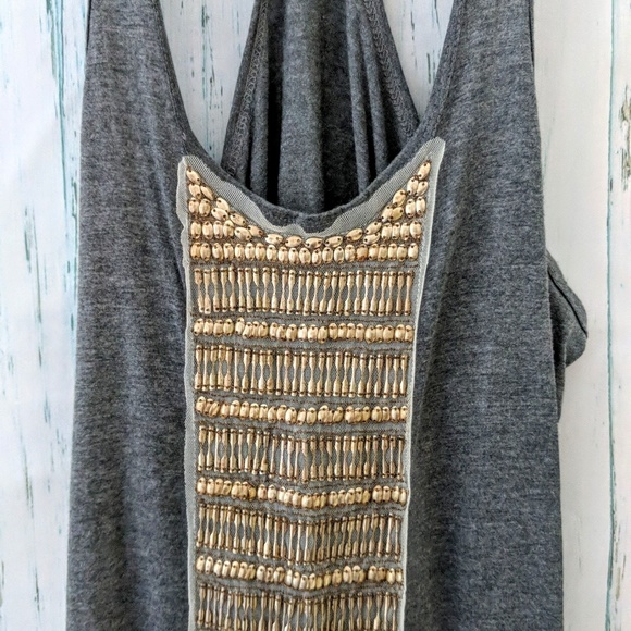 3/$20 Haute Hippie Beaded Racerback Top - Picture 2 of 6